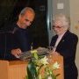 Rayek Rizek presenting prize to Ruth Dayan