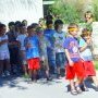 First graders on their first day