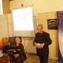 Presenting gift to Prof. Hawking